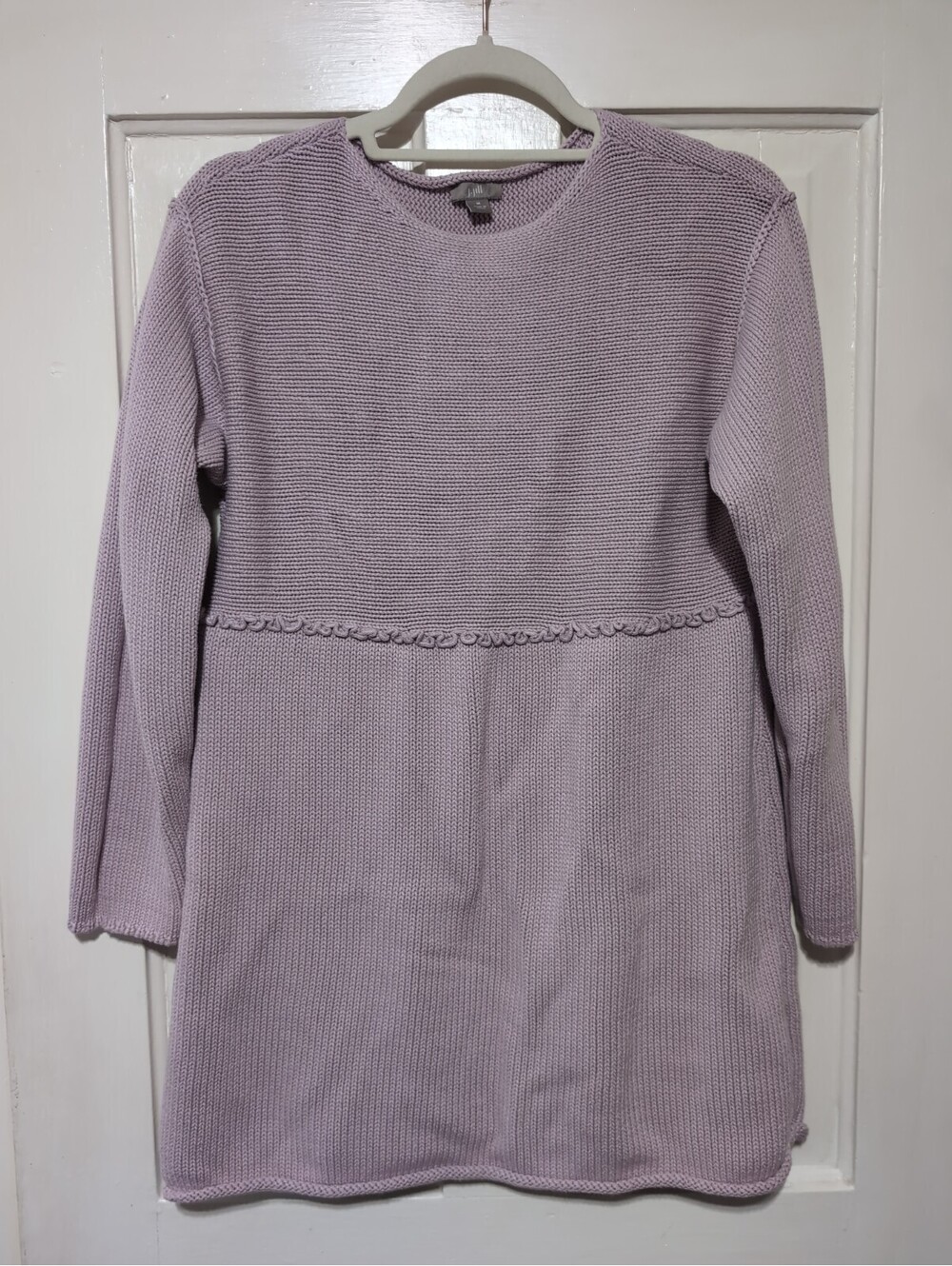 J. Jill Lavender Tunic Textured Knit Sweater Boho Cotton Woman's M(1644)G